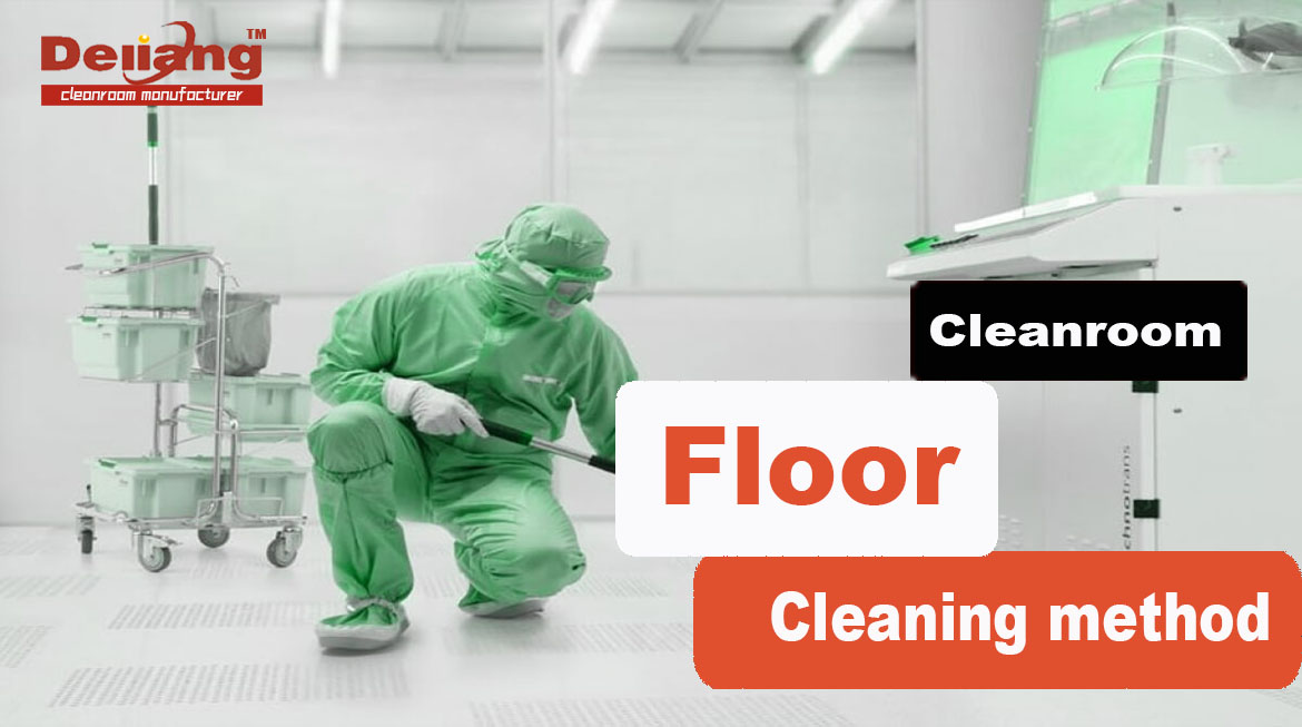 Cleanroom floor cleaning method