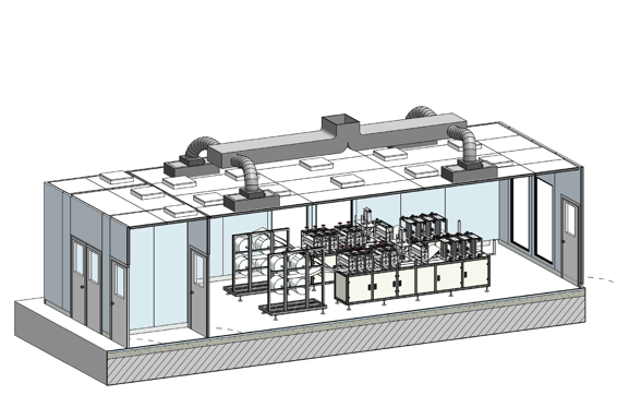 Clean room ventilation system model diagram.png