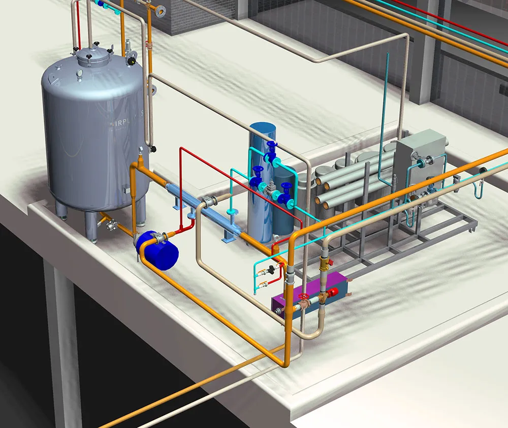 Clean room purified water system