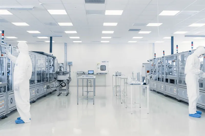 Visitors visiting the clean room