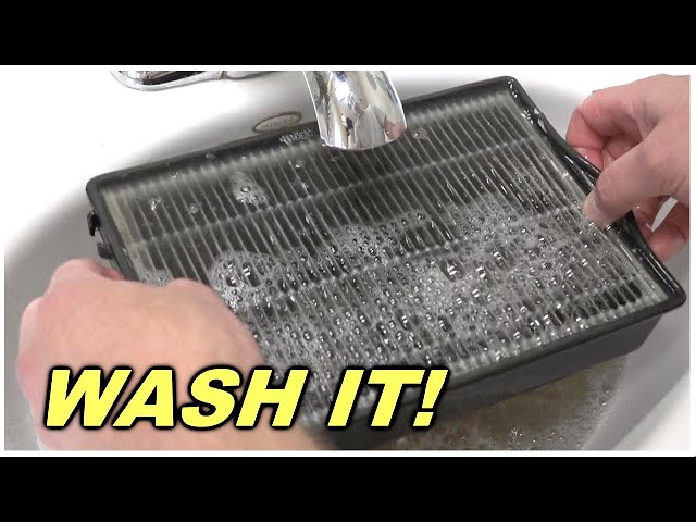 How to effectively WASH a "disposable" HEPA filter - YouTube