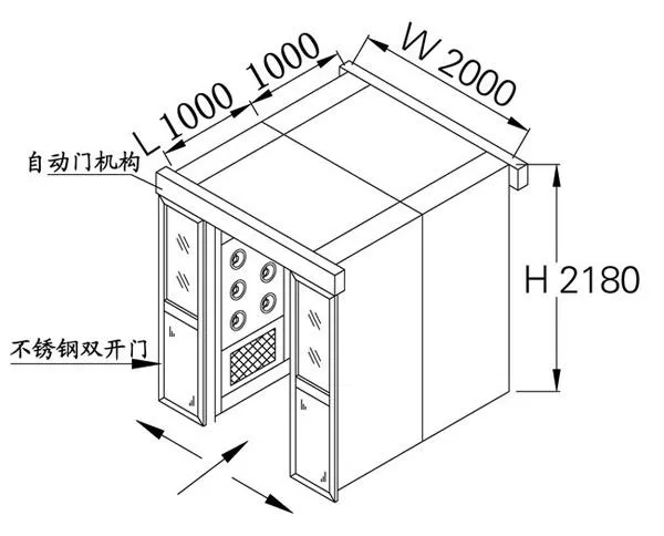 Cargo Air Shower Siz Cargo Air Shower Siz