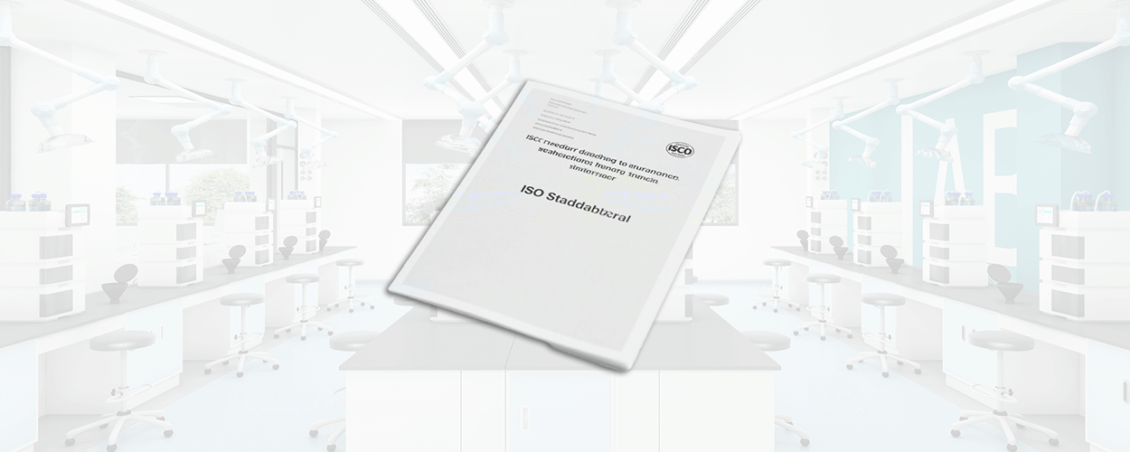 ISO standard documents with cleanroom background