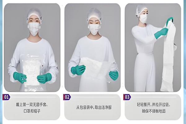 Sterile gown, gloves, and headgear for cleanroom personnel.jpg
