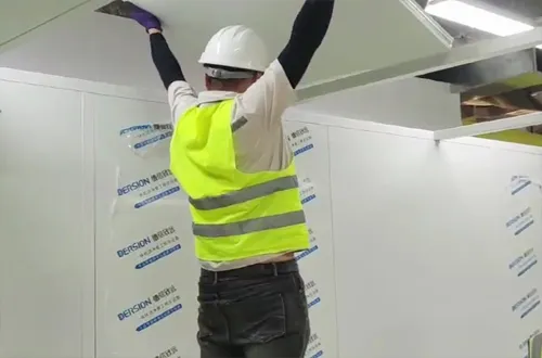 Cleanroom Ceiling Tile Removal