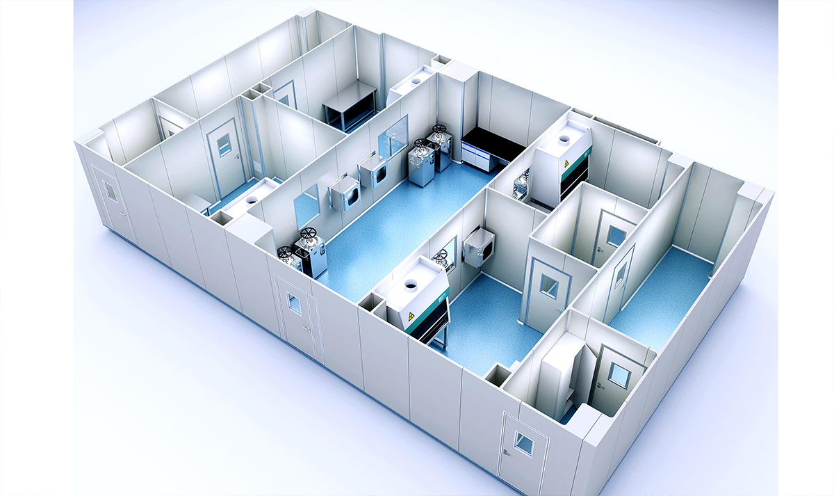 Modern cleanroom facility for high-precision manufacturing Modern cleanroom facility for high-precision manufacturing