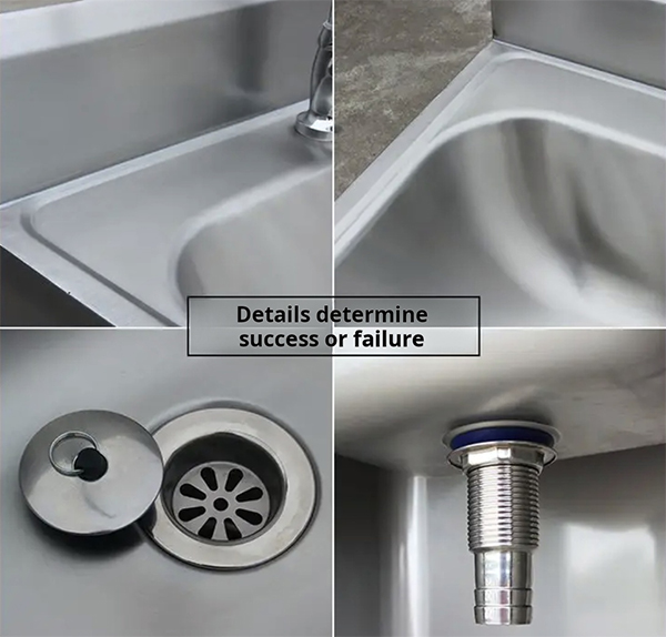 Deiiang stainless steel sink details design