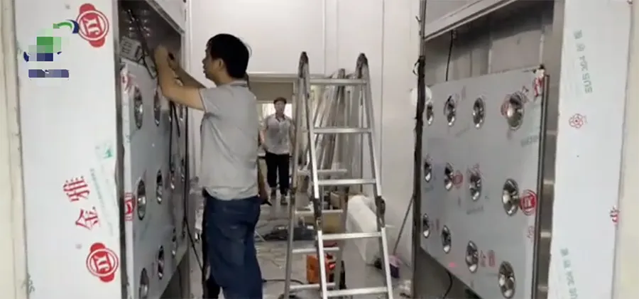 cagou air shower installation cagou air shower installation