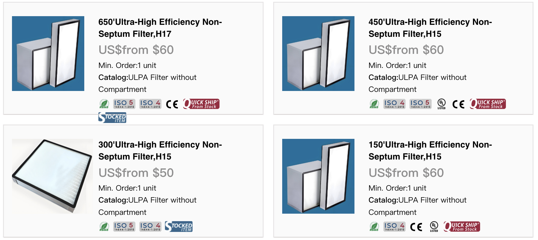 HEPA filter type