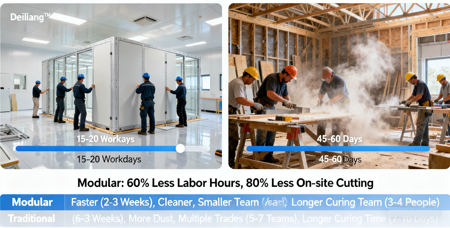 comparison chart showing modular vs traditional cleanroom installation timeline.jpg