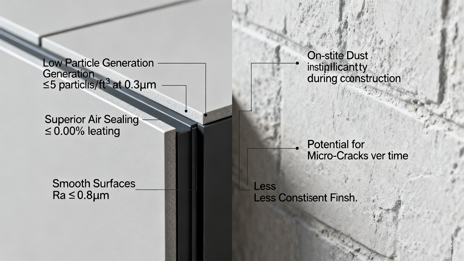 comparison of modular panel seams vs traditional wall finish under microscopic view.jpg