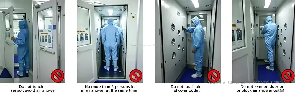 Precautions for using air showers.webp