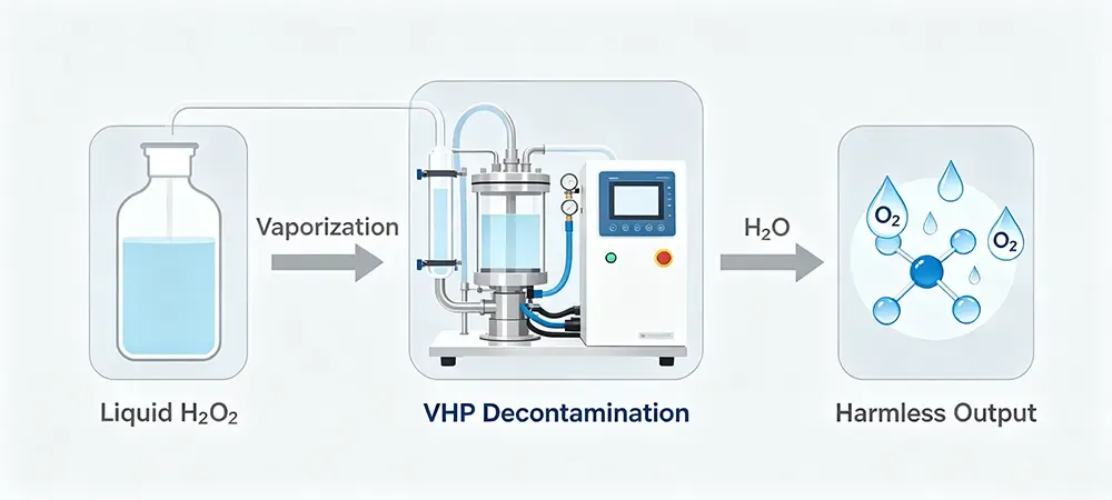 The basic VHP disinfection process flow.webp