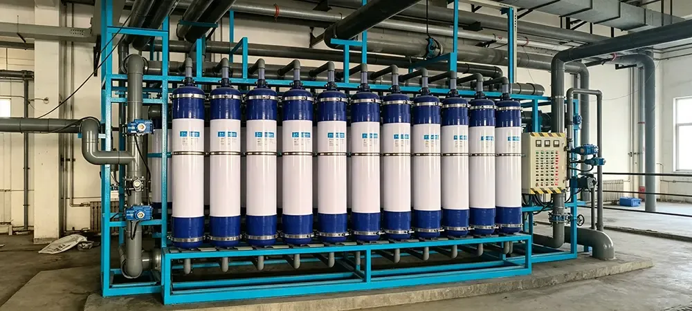 Ultrafiltration membrane pore size vs contaminants Deiiang ultrafiltration system effluent SDI measurement test at electronics plant, showing SDI15 1.9