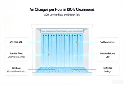 Air Changes per Hour in ISO 5 Cleanrooms: ACH, Laminar Flow, and Design Tips