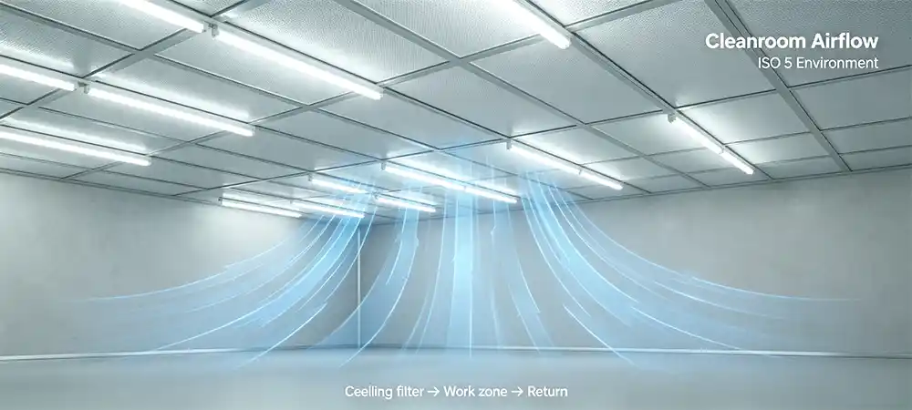Air flow of Iso 5 cleanroom.webp