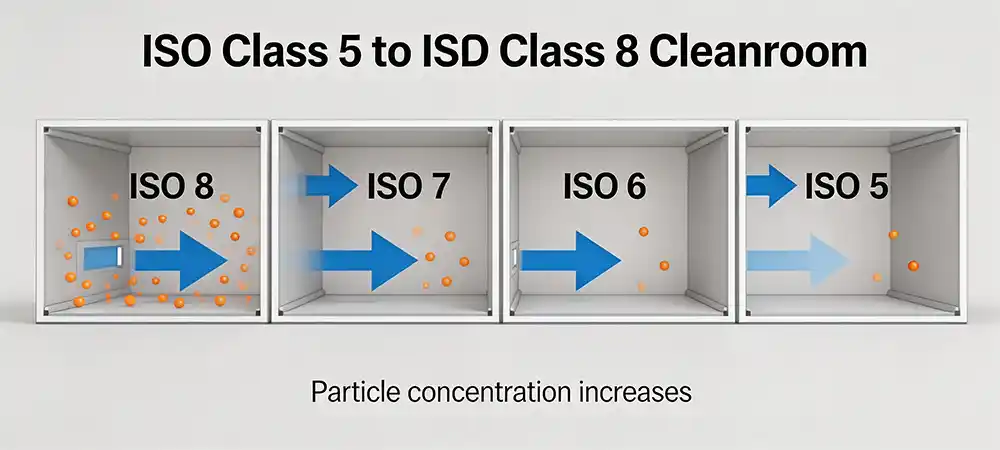 IS0 Class 5 to ISD Class 8 Cleanroom.webp