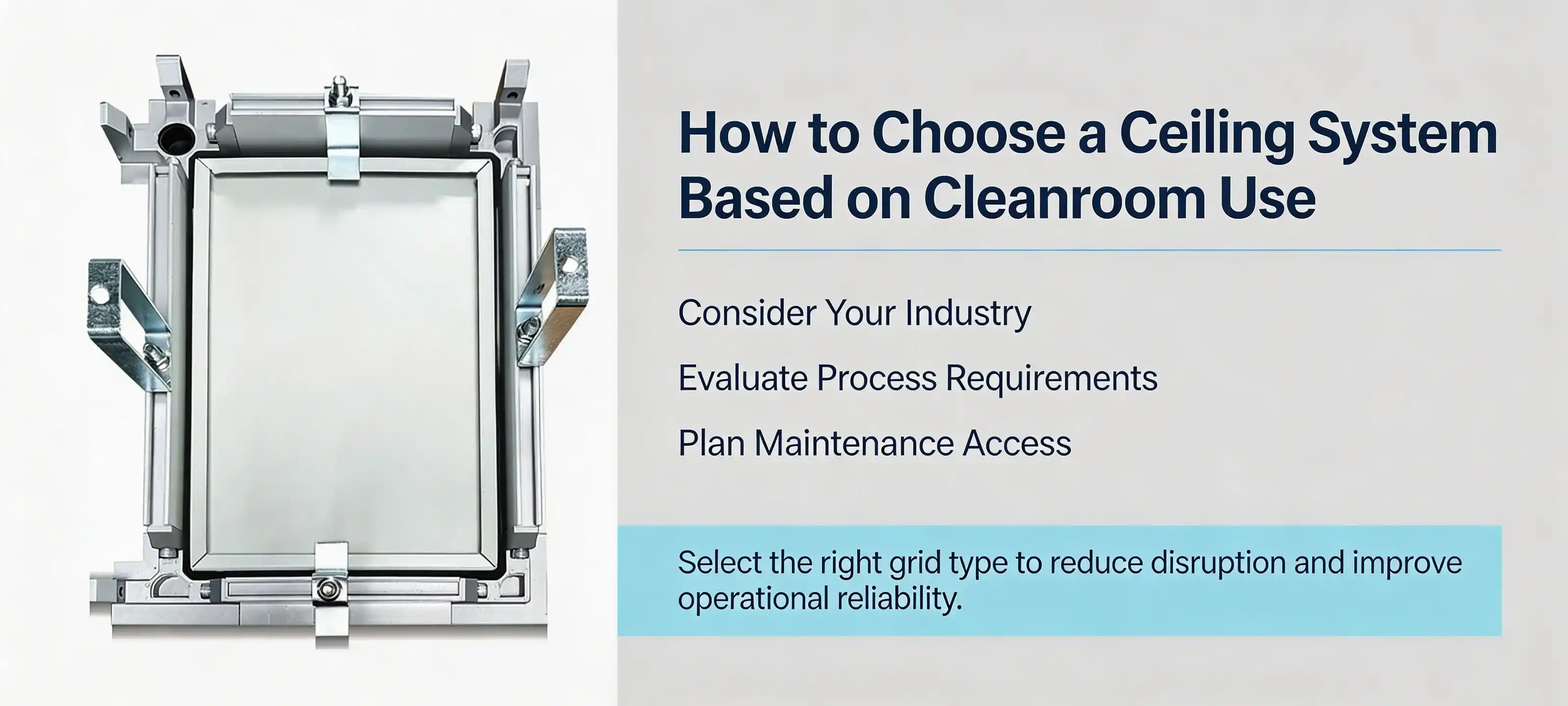 Ceiling systems for cleanroom applications Ceiling systems for cleanroom applications