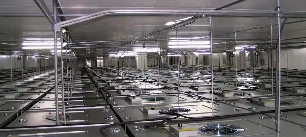 Cleanroom keel FFU suspended ceiling installation completed effect.webp