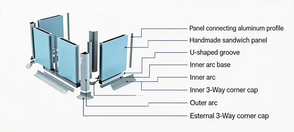 Deiiang Cleanroom Coving System Deiiang Cleanroom Coving System