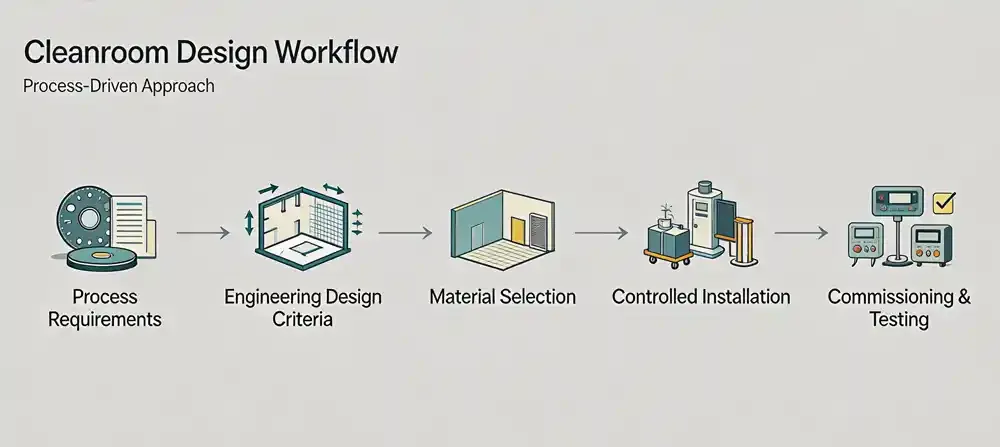 Process driven cleanroom design workflow Process driven cleanroom design workflow