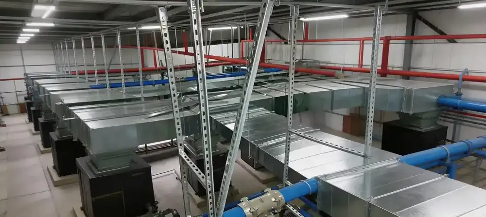 Battery dry room ductwork and airtight sealing detail.webp