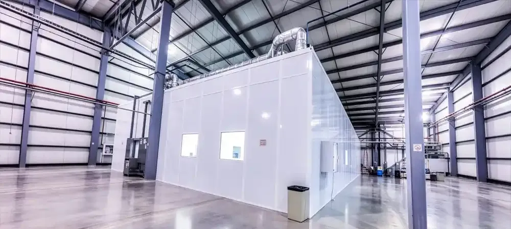 Modular cleanroom FFU supply and return air ducts.webp Modular cleanroom FFU supply and return air ducts.webp