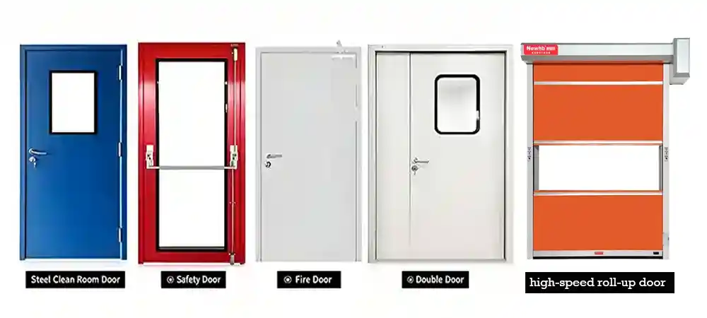 types of cleanroom doors