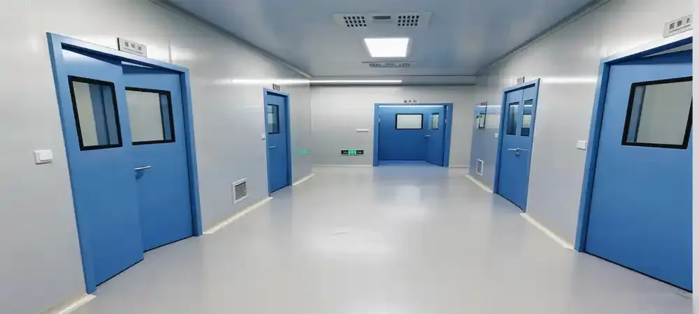 Deiiang cleanroom door project at pharmaceutical facility in Illinois.webp