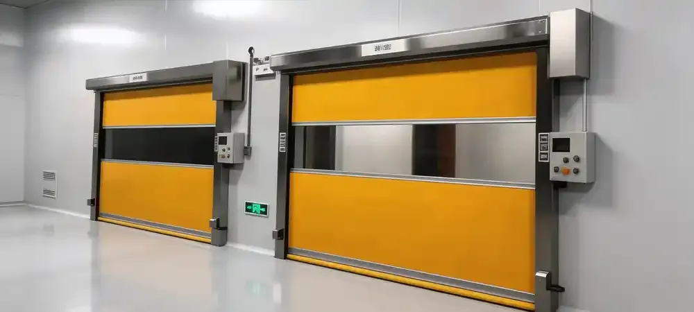 Deiiang high-speed roll-up door for cleanroom material transfer
