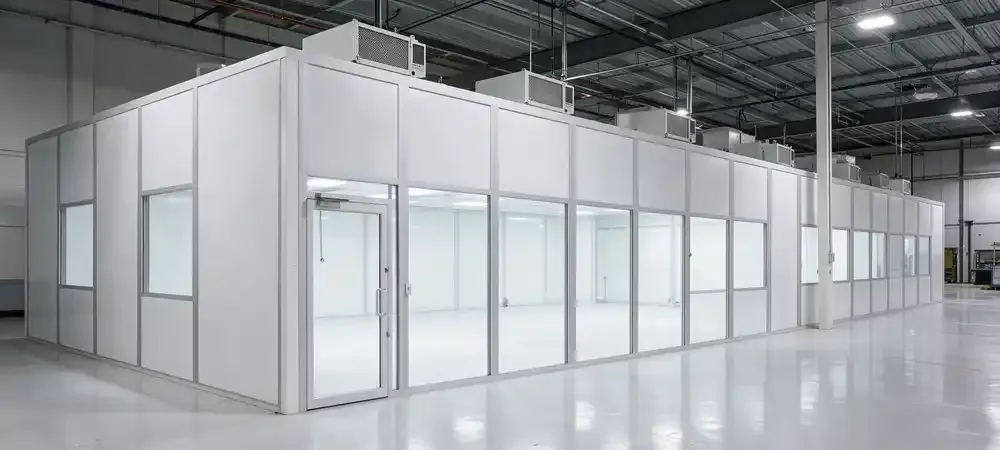 modular cleanroom enclosure prepared for electronics manufacturing.webp