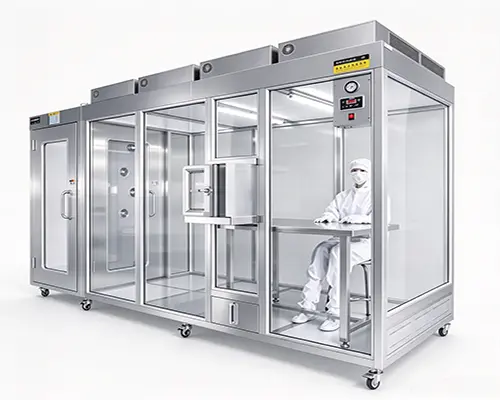 ISO 5 clean booth - front view