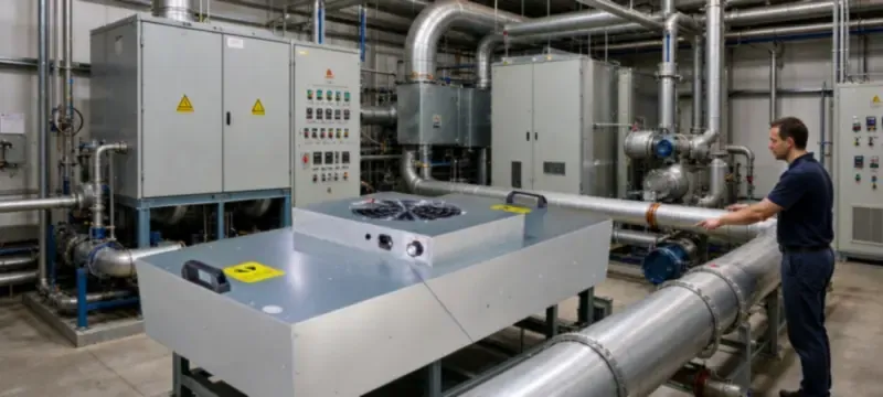 Energy flow path of an ISO 5 cleanroom HVAC system