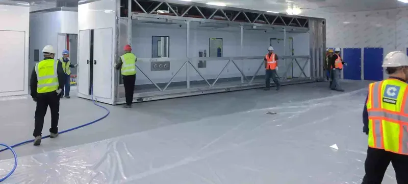 Reviewing site requirements during a cleanroom filter installation project