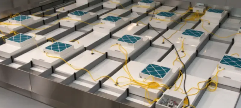 Cleanroom ceiling HEPA filter modules Cleanroom ceiling HEPA filter modules