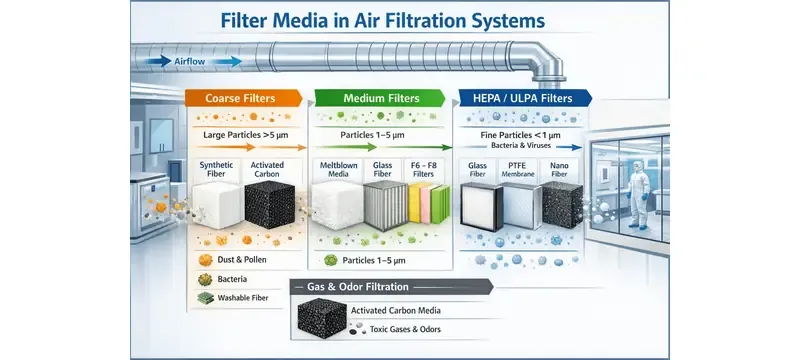 Filter media material classification