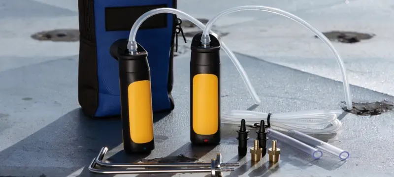 Manometer measuring static pressure filter bank