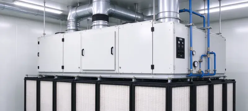 Cleanroom air handling unit filter modules