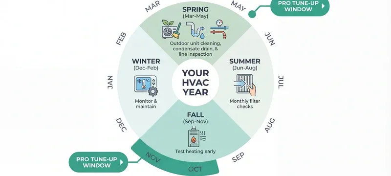 HVAC filter maintenance schedule inspection timeline