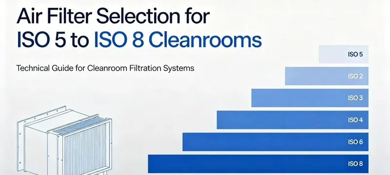 Air filter selection for ISO 5 to ISO 8 cleanrooms
