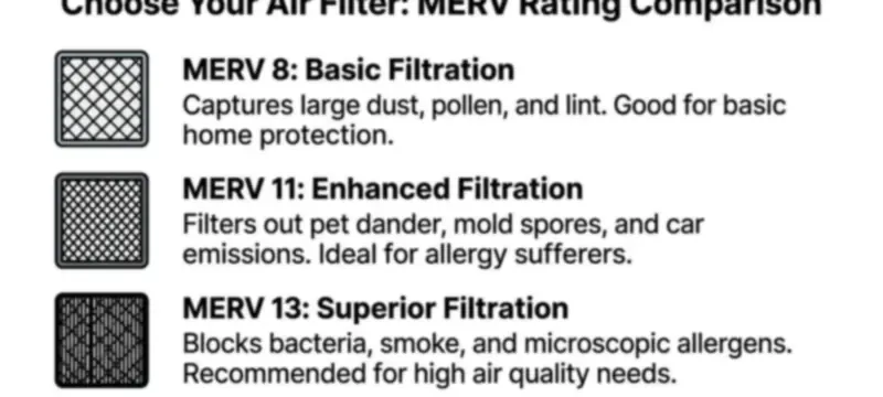MERV 13 allergen removal efficiency