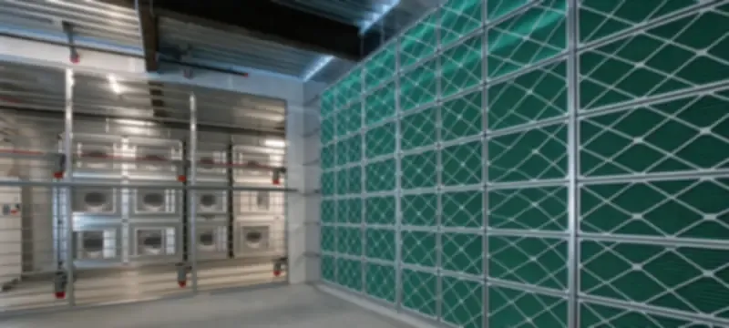 Office building HVAC filter bank commercial
