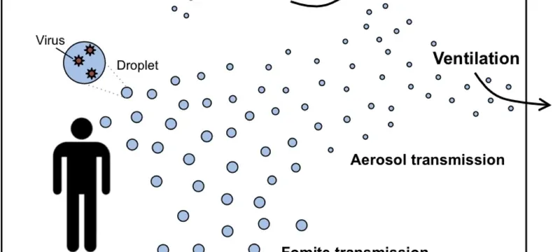 Virus carrying aerosol particle capture in filter Virus carrying aerosol particle capture in filter