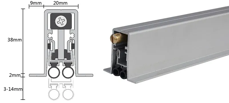 Hermetic door gasket compression drop seal detail Hermetic door gasket compression drop seal detail
