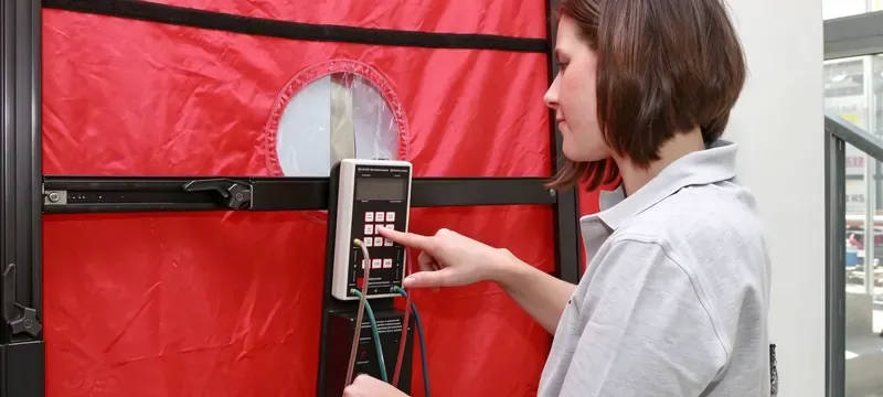 Technician airtightness test door pressure measurement instrument Technician airtightness test door pressure measurement instrument