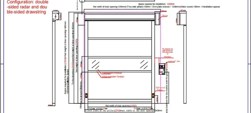 High speed roll up door curtain guide rail construction High speed roll up door curtain guide rail construction