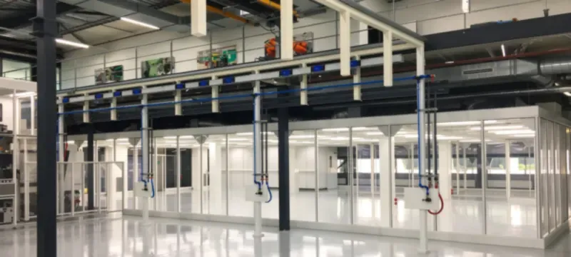 Verified cleanroom project installation corridor