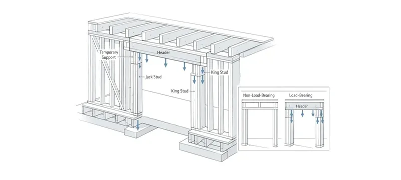 Wall opening structural load specification drawing Wall opening structural load specification drawing