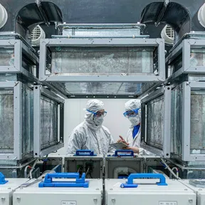 Deiiang motorized dampers in an electronics manufacturing cleanroom HVAC system