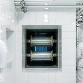 Deiiang backdraft dampers on pharmaceutical cleanroom exhaust ducts